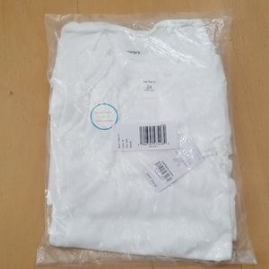 5 NWT Carter's Short Sleeve White Bodysuits Onesie